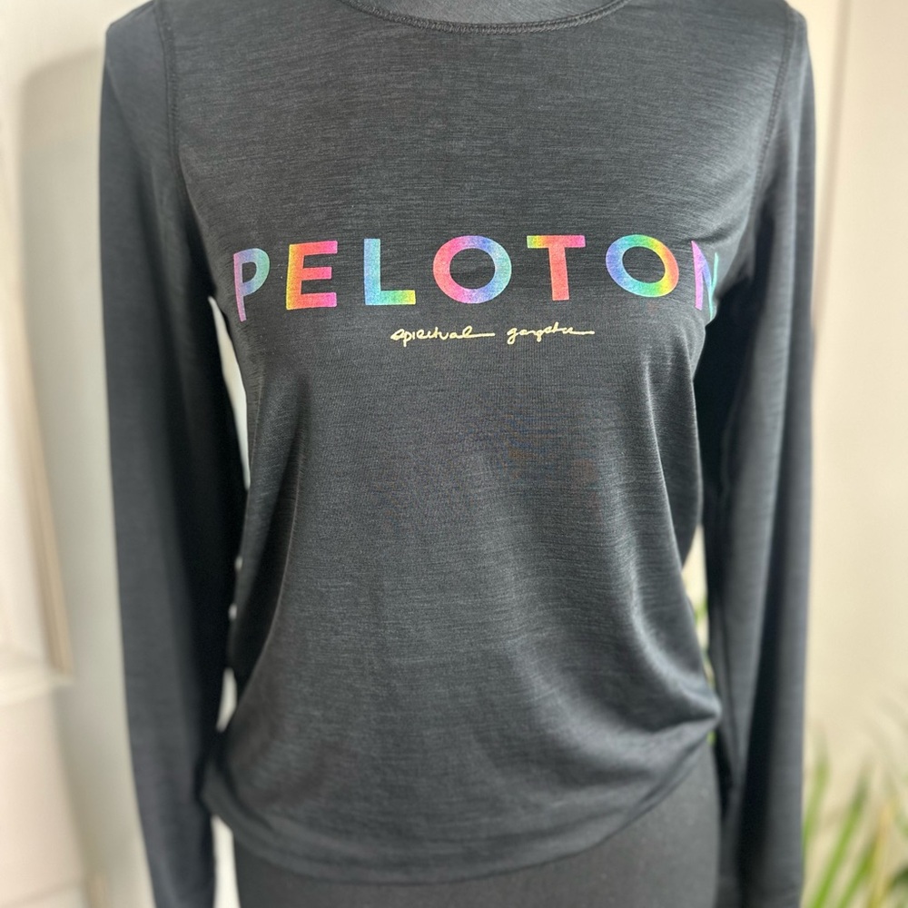 Peloton Long Sleeve Dri Fit - Black with Multicolor Logo #SpiritualGangster